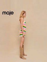 Váy yếm Maje sợi dệt 7 màu
