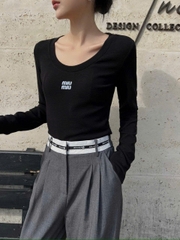 Quần suông Maison Margiela lưng chun 2 màu