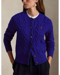 Áo khoác len cashmere đan cáp