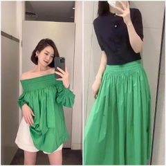 Chân váy midi COS suông rộng 2 màu (tách set)