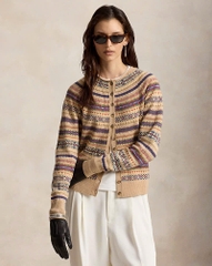 Áo khoác cardigan POLO RL pha len họa tiết Fair Isle