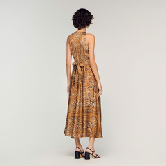 VÁY MAXI IN HỌA TIẾT KHĂN RẰN