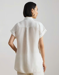 SƠ MI POLO RL LINEN CỔ ĐỨC NGẮN TAY
