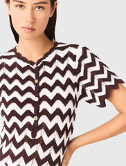 VÁY DỆT KIM MAJE HOẠ TIẾT ZIGZAG
