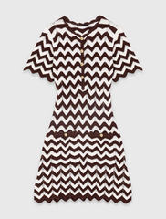VÁY DỆT KIM MAJE HOẠ TIẾT ZIGZAG