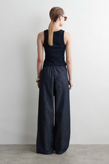 QUẦN JEANS ỐNG RỘNG CÓ DÂY RÚT