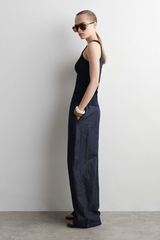 QUẦN JEANS ỐNG RỘNG CÓ DÂY RÚT