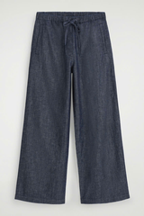 QUẦN JEANS ỐNG RỘNG CÓ DÂY RÚT