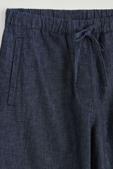 QUẦN JEANS ỐNG RỘNG CÓ DÂY RÚT