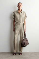 ÁO SƠ MI VẢI LINEN TAY GẤP