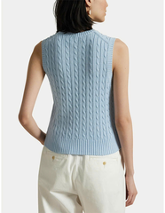 ÁO LEN KHÔNG TAY BẰNG VẢI COTTON DỆT KIM