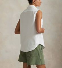 ÁO SƠ MI OXFORD KHÔNG TAY KIỂU DÁNG CỔ ĐIỂN