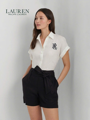 SƠ MI POLO RL LINEN CỔ ĐỨC NGẮN TAY