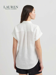 SƠ MI POLO RL LINEN CỔ ĐỨC NGẮN TAY