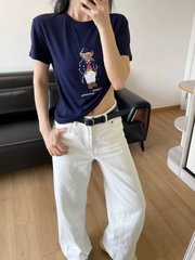 ÁO  THUN COTTON JERSEY IN LOGO POLO BEAR