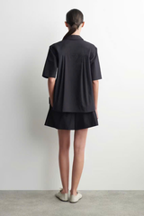 Quần short cotton xếp ly dáng tiêu chuẩn