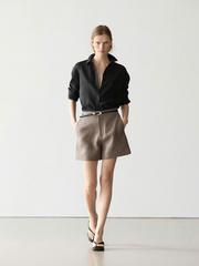 QUẦN SHORT BERMUDA VẢI LINEN NGẮN