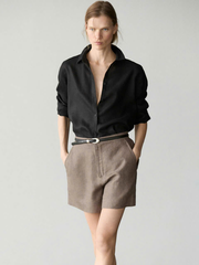 QUẦN SHORT BERMUDA VẢI LINEN NGẮN