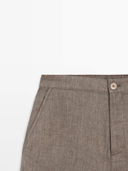 QUẦN SHORT BERMUDA VẢI LINEN NGẮN