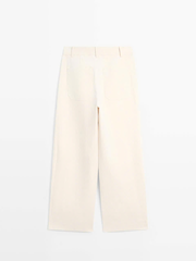 QUẦN ỐNG ĐỨNG BẰNG VẢI LANH VÀ COTTON