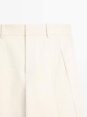 QUẦN ỐNG ĐỨNG BẰNG VẢI LANH VÀ COTTON