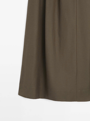 CHÂN VÁY MIDI XẾP LY HỘP