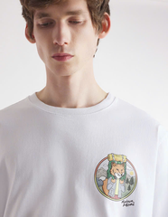Áo thun cotton jersey in logo Rambling Fox