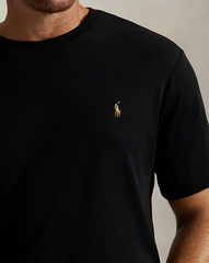 Tshirt nam POLO RL trơn cổ tròn logo ngực 3 màu