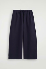 QUẦN ỐNG RỘNG BẰNG VẢI LINEN CÓ DÂY RÚT