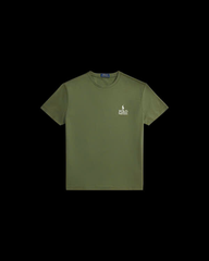 Áo thun dệt kim trơn cổ điển bằng cotton có logo