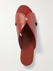 Loro Piana Vera Leather mule flat sandals