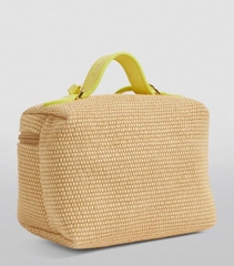 Túi cặp lồng Longchamps cói thêu họa tiết Tropical