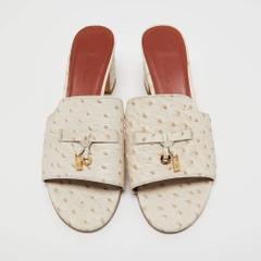 Dép Loro Piana Summer Charms Sandal Ostrich Leather