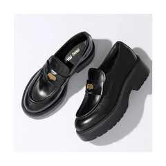 Loafer MiuMiu đen bóng bản VIP
