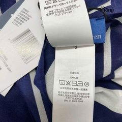 Khăn lụa Polo vuông tím than bản tuồn auth full QR CODE