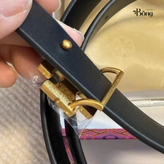 Belt da Tory Burch bản 2m đen mặt vàn fullbox