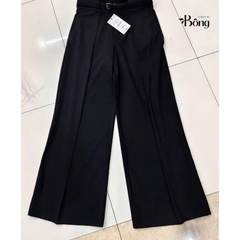 Quần suông đen Zara kèm belt da bản 2cm
