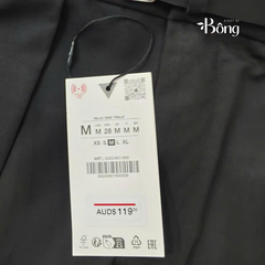 Quần suông đen Zara kèm belt da bản 2cm