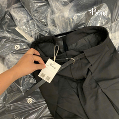 Quần suông đen Zara kèm belt da bản 2cm