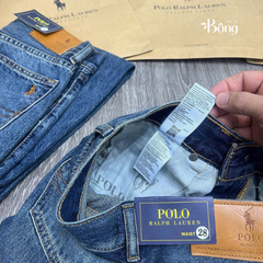 Quần jeans suông Polo RL rách gối