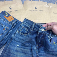 Quần jeans suông Polo RL rách gối