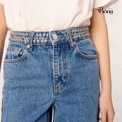 Quần suông Maje cạp đính bling tán