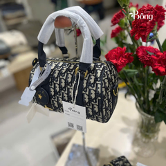 Túi trống Dior logo navy
