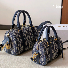 Túi trống Dior logo navy