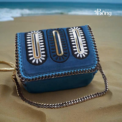 Túi Stellamccartny màu denim Sz22x16