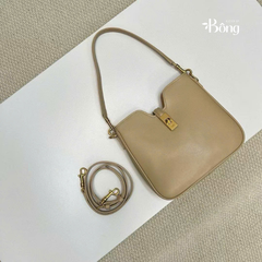 Túi Celine dáng hobo da khoá vàng 3 màu Sz25X21