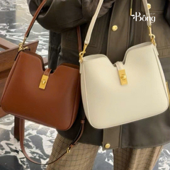 Túi Celine dáng hobo da khoá vàng 3 màu Sz25X21