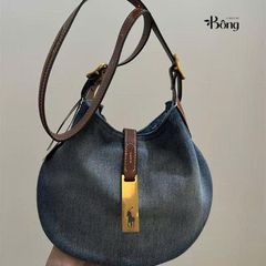 Túi Polo denim Hobo quai đeo chéo