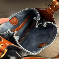 Túi Polo denim Hobo quai đeo chéo
