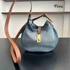 Túi Polo denim Hobo quai đeo chéo